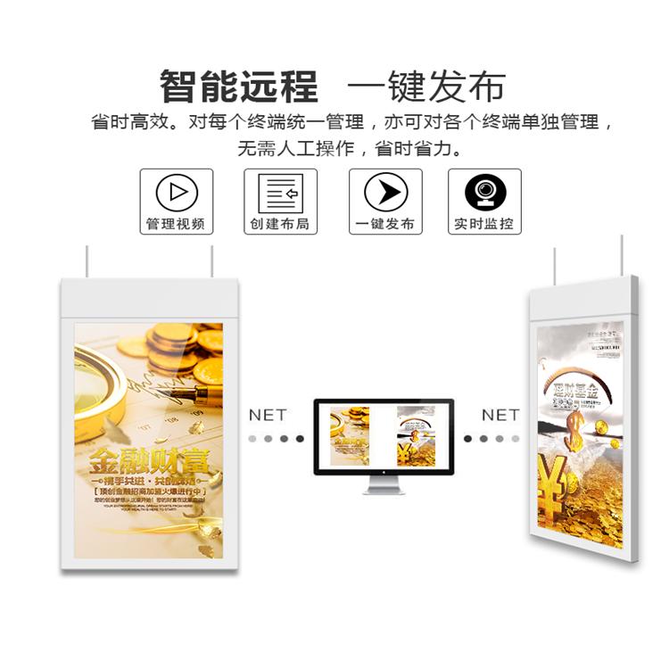 海南悬挂双面屏吊装双面广告机